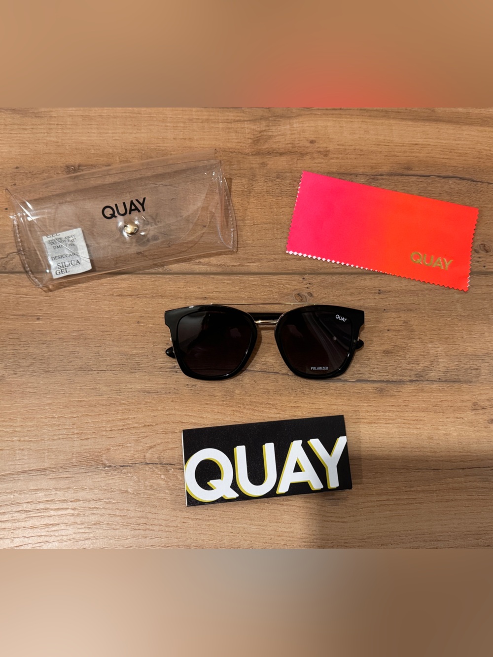 Quay Sweet Dreams Polarized Black Rounded Aviator Sunglasses - QW 000922 BLKSMKP